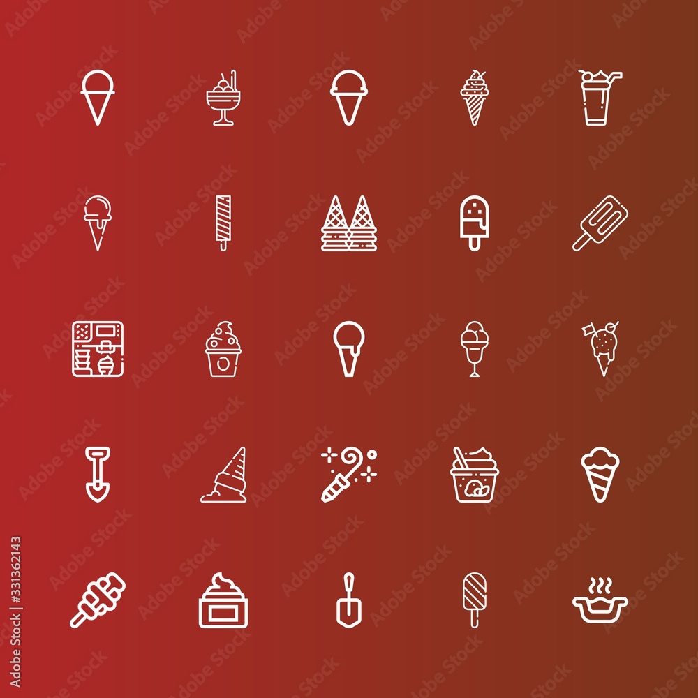 Editable 25 scoop icons for web and mobile Editable 25 scoop icons for web and mobile