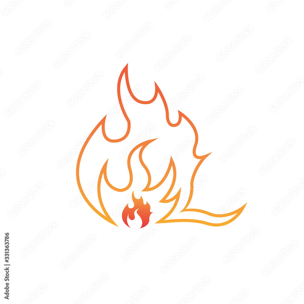 Fire flame vector illustration design template