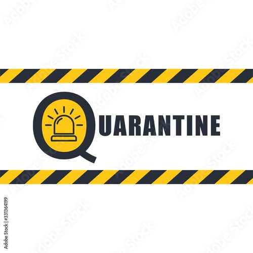 Quarantine zone. Vector icon isolated on white background.