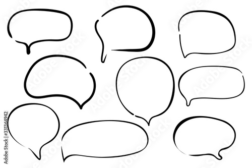 Chat message set icon. Vector illustration. Eps 10