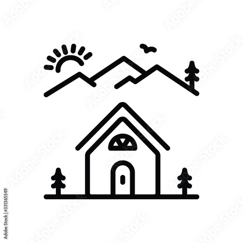 Black line icon for wonderful 