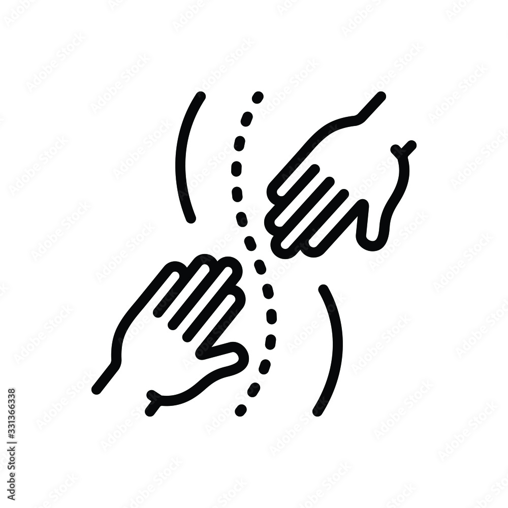 Obraz premium Black line icon for physical