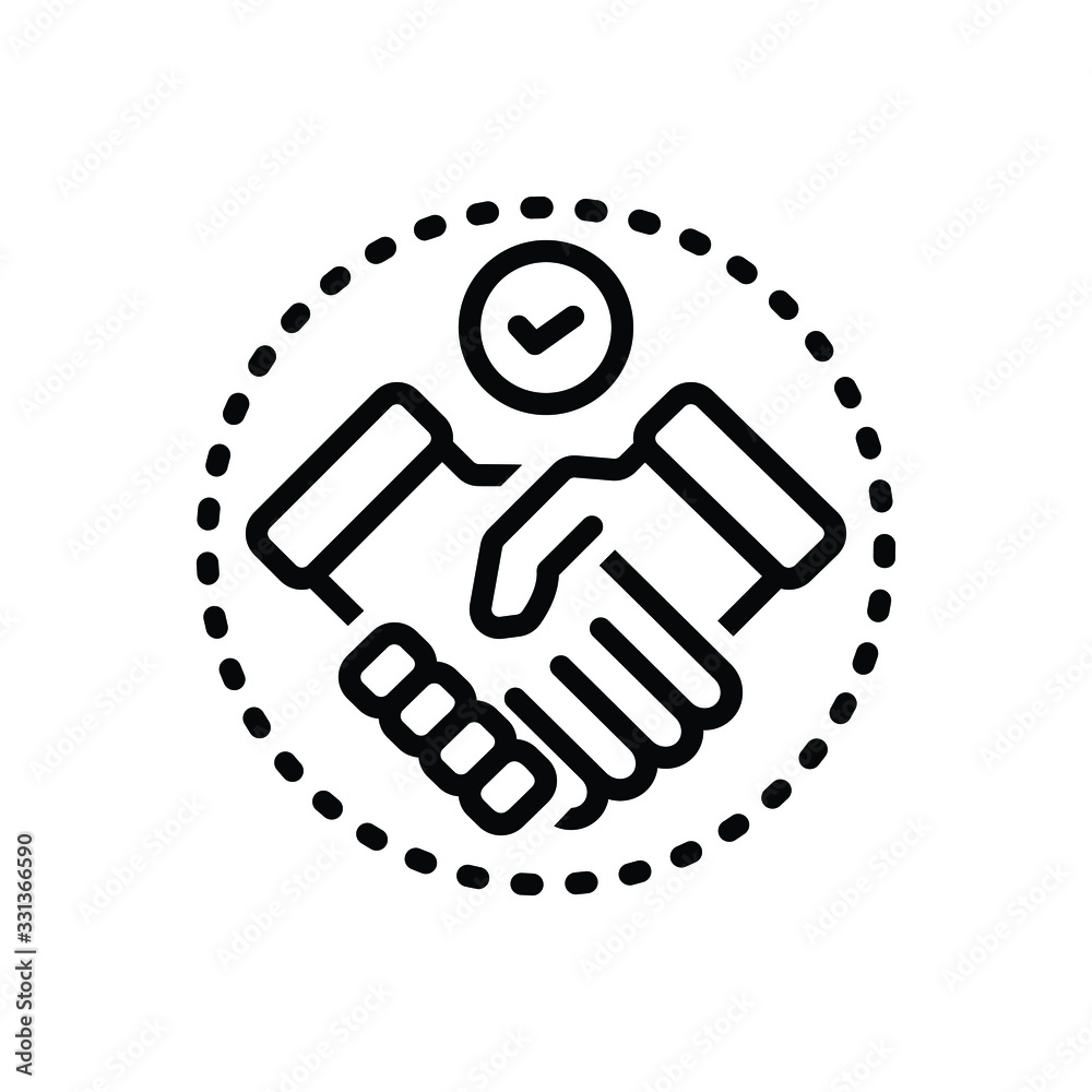 Black line icon for settlement Black line icon for settlement