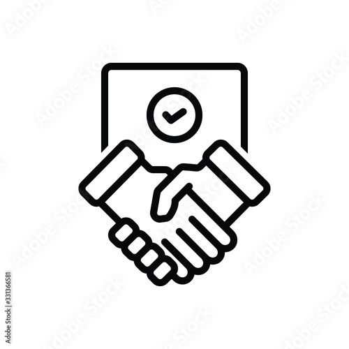 Black line icon for settlement
