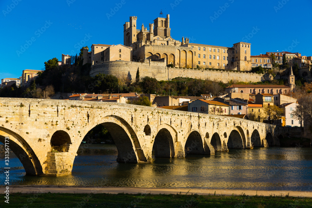 Cathedral of Saint Nazaire and Old Bridge, Beziers