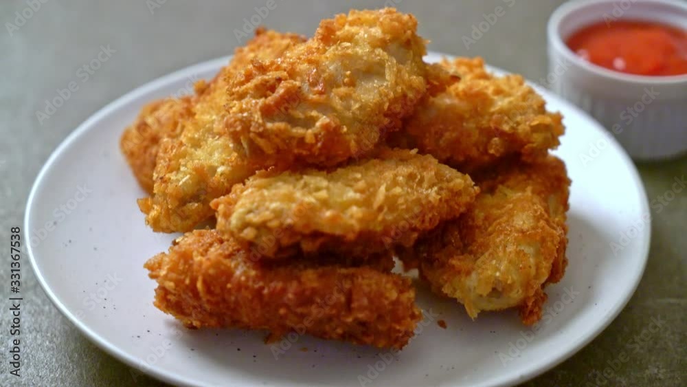 fried chicken wings with ketchup fried chicken wings with ketchup