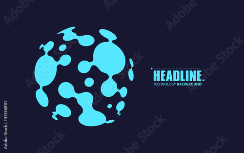 Liquid-like abstract graphics, vector illustration.