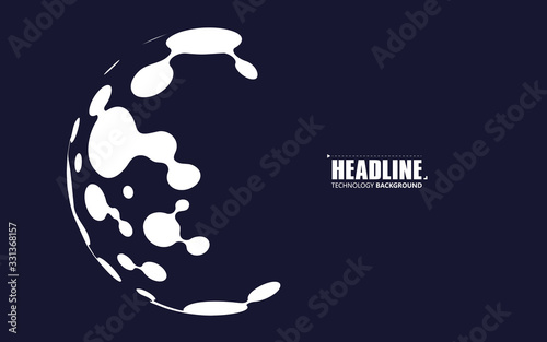 Liquid-like abstract graphics, vector illustration.
