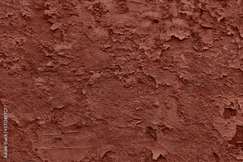 terracotta grungy plaster background with cracks
