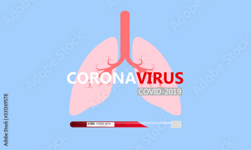 Coronavirus or Corona virus concept covid-19, medical lung and technology background.