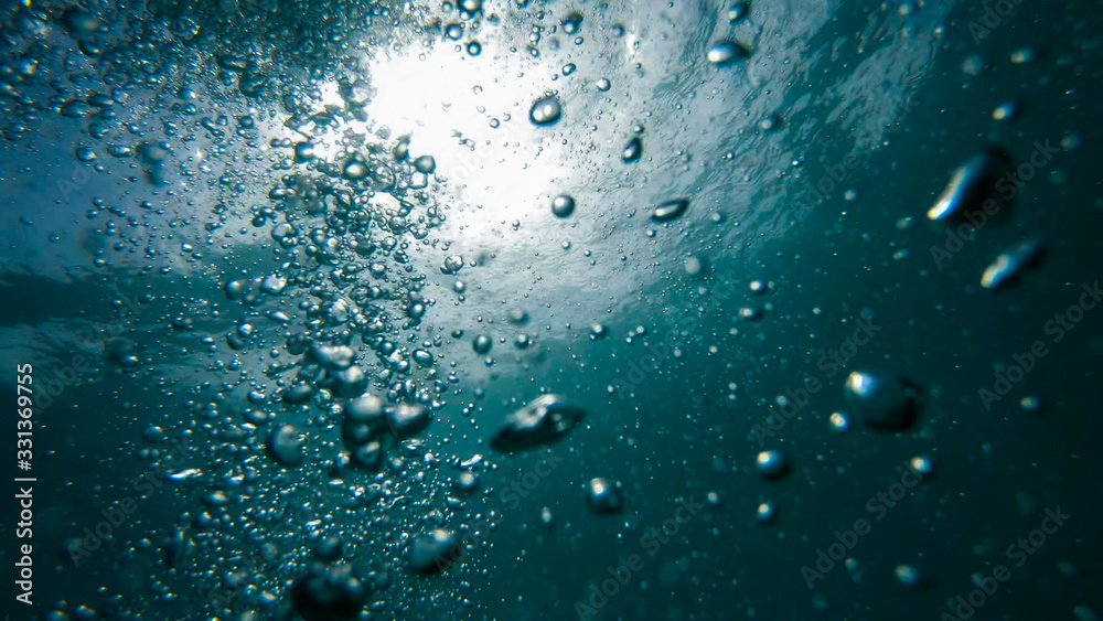 air Bubbles Underwater, Natural Under Water scene air Bubbles Underwater, Natural Under Water scene