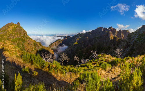 Panorama - Pico Ruivo and Pico do Arierio - Madeira Portugal