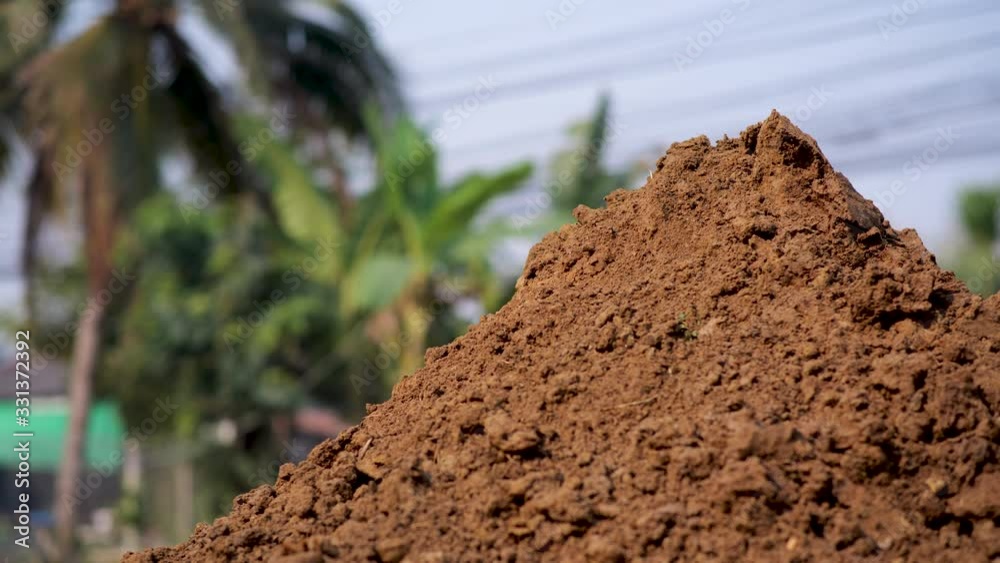 Operation of small machinery, digging the soil. Operation of small machinery, digging the soil.