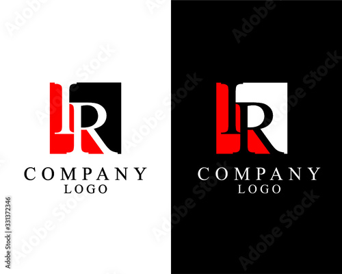 IR, RI logo Letter square shape logo vector for company identity.