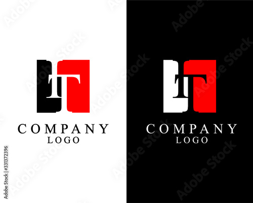 IT, TI logo Letter square shape logo vector for company identity.