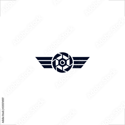 rotor logo drone design wing