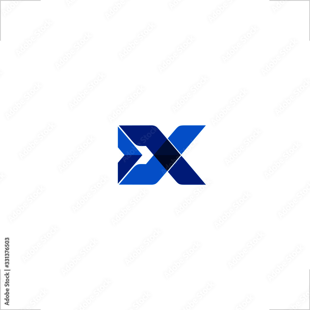 Naklejka premium initial D X letter logo design