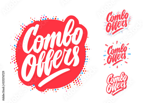 Combo offers. Vector banners.