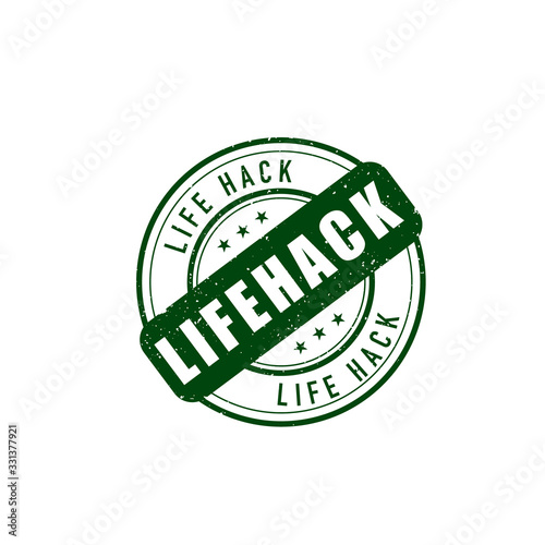 Lifehack vector stamp