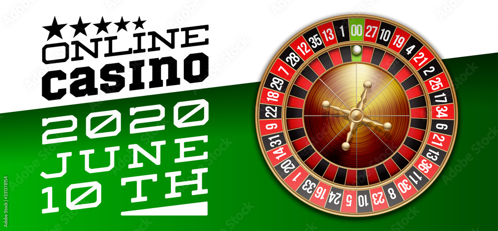 illustration Online web casino banner with american roulette on green surface table. Marketing Luxury green Banner Poker Jackpot zero with classic roulette. Advertising poster set Online web Casino illustration Online web casino banner with american roulette on green surface table. Marketing Luxury green Banner Poker Jackpot zero with classic roulette. Advertising poster set Online web Casino