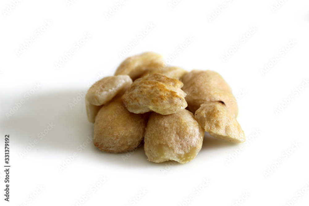 pecan spices isolated on white background pecan spices isolated on white background