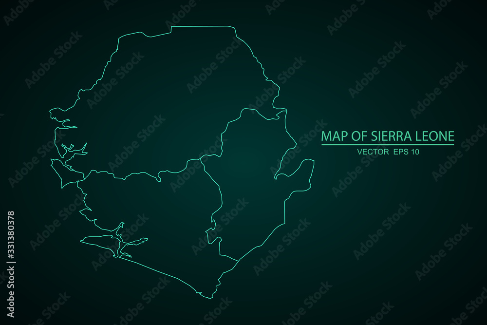 Map of Sierra leone - Blue Geometric Rumpled Triangular , Polygonal Design For Your . map - blue geometric rumpled triangular low poly style gradient graphic background, Vector illustration eps 10. Map of Sierra leone - Blue Geometric Rumpled Triangular , Polygonal Design For Your . map - blue geometric rumpled triangular low poly style gradient graphic background, Vector illustration eps 10.