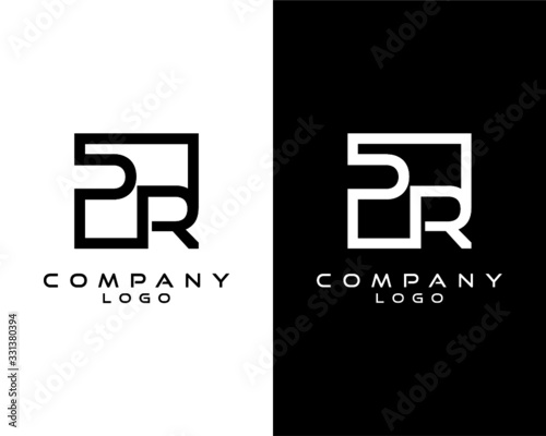 PR, RP Letters Logo Design. Simple and Creative Letter Concept Illustration vector