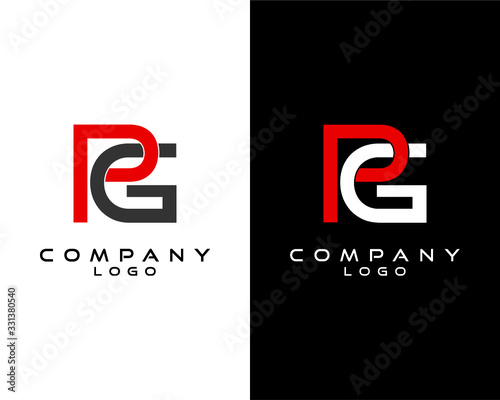 Letters PG, GP Logo Design. Simple and Creative Letter Concept Illustration vector