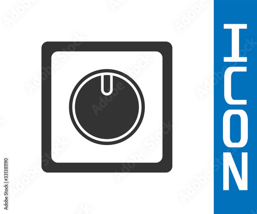 Grey Electric light switch icon isolated on white background. On and Off icon. Dimmer light switch sign. Concept of energy saving. Vector Illustration