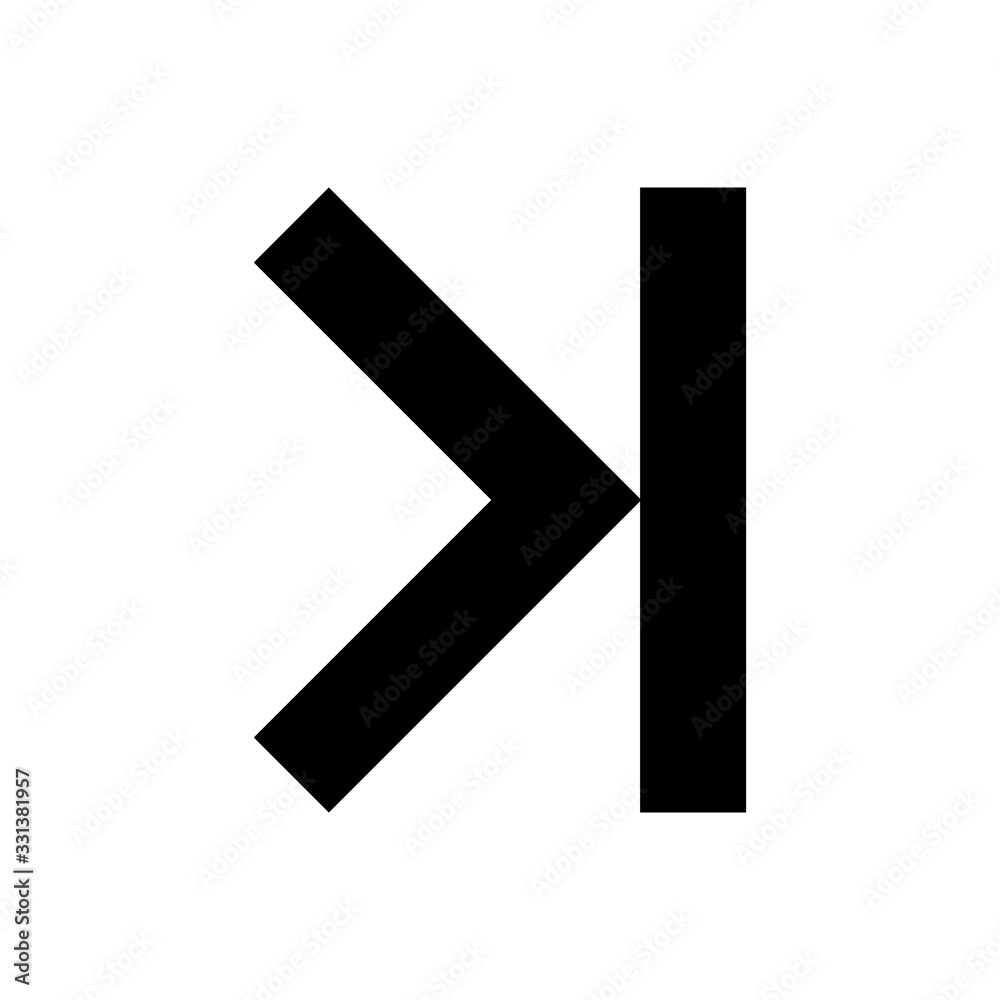 Next track outline icon isolated. Symbol, logo illustration for mobile concept and web design. Next track outline icon isolated. Symbol, logo illustration for mobile concept and web design.