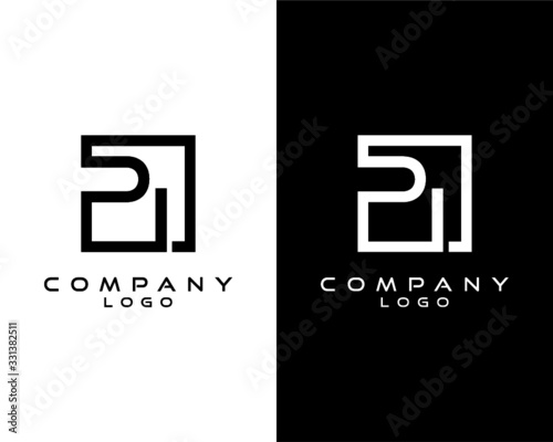 PI, IP Letters Logo Design. Simple and Creative Letter Concept Illustration vector