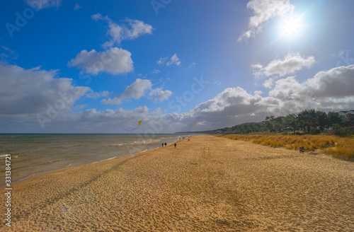 Baltic Sea, Usedom Island, winter, morning. Pictures of carefree life, practically just a few hours before the corona virus crisis changes everyone: the island is now closed. Fear instead of joy.