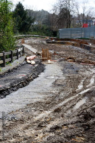 Construction site in the countryside