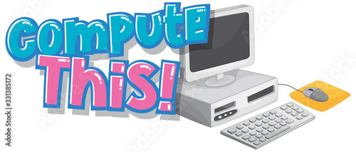 Font design for word compute this with computer set