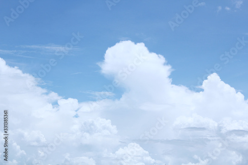 Blue sky with big cloud on sunny day in summer