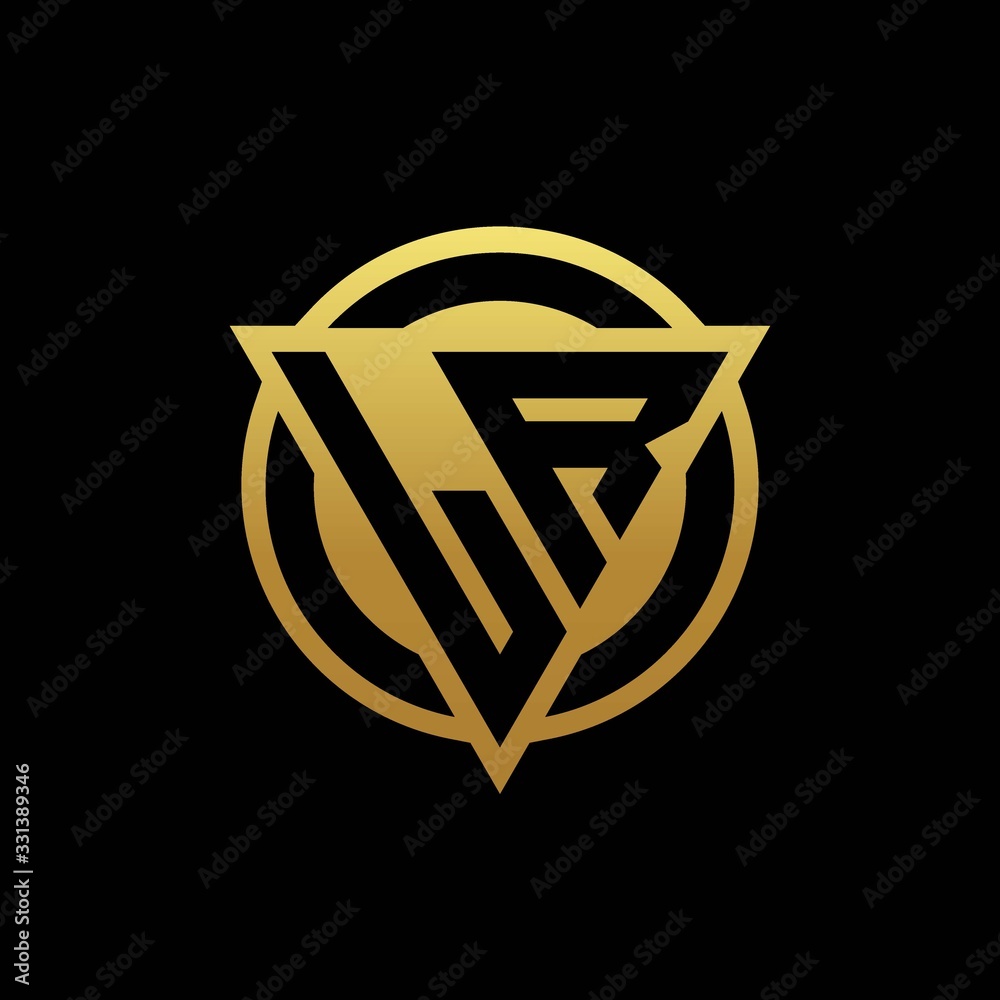 LR logo monogram with triangle shape and circle rounded isolated on gold colors LR logo monogram with triangle shape and circle rounded isolated on gold colors