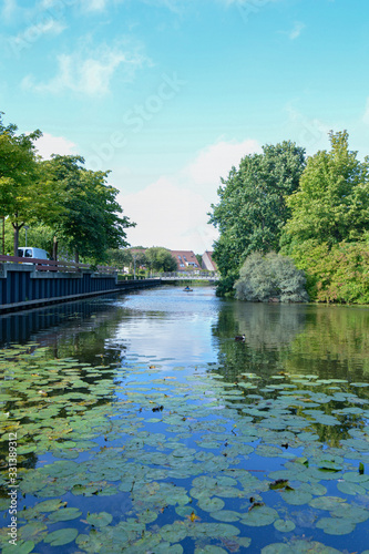 lake in park in Alkmaar Nederland 