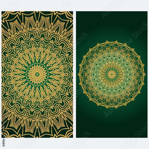 Design Vintage Cards With Floral Mandala Pattern And Ornaments. Template. Islam, Arabic, Indian, Mexican Ottoman Motifs. Hand Drawn Background. Fanstastic color.