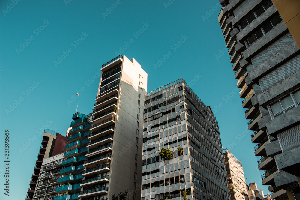 Fototapeta premium city buildings color contrast