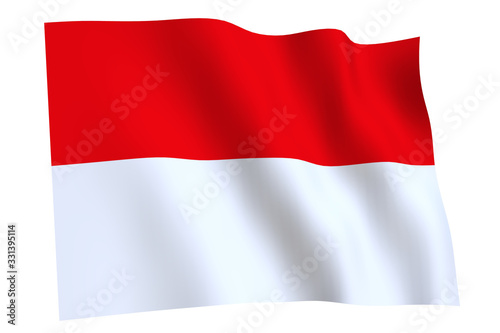 Indonesia Flag waving