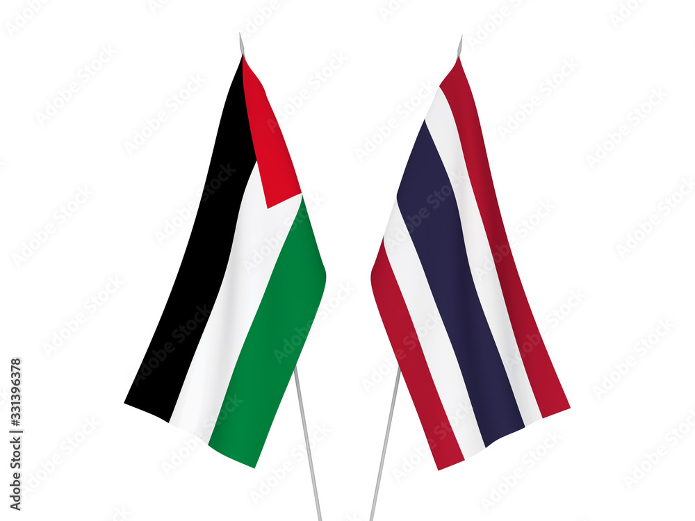 Thailand and Palestine flags