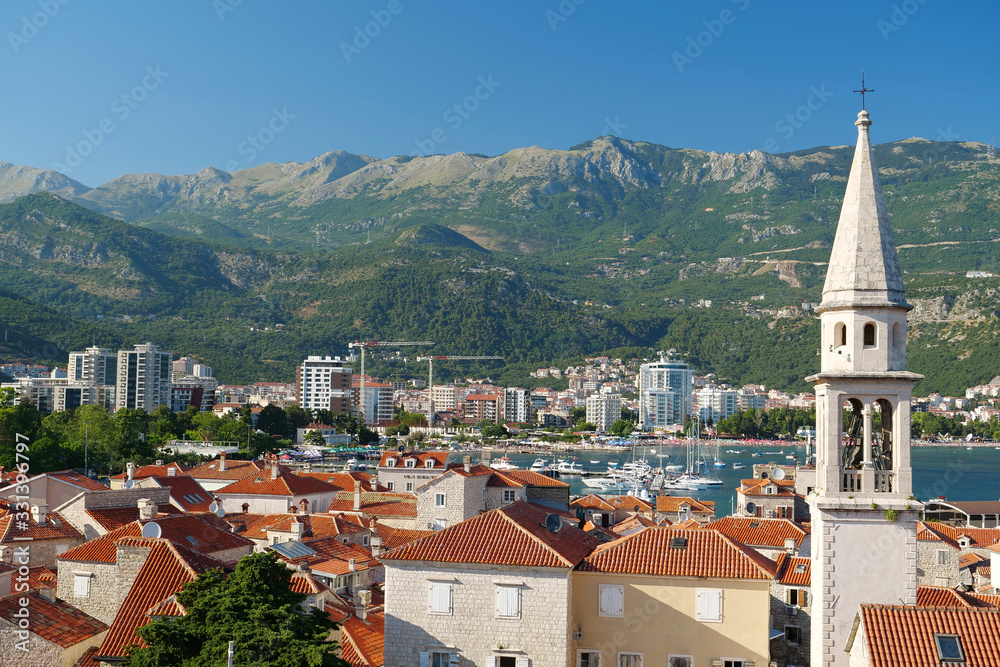 Old city of Budva in Montenegro