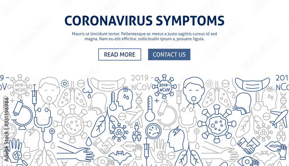 Coronavirus Symptoms Banner Design