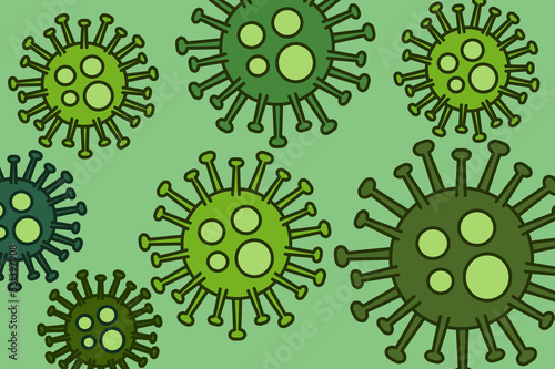 Coronavirus. COVID-19. Pandemic. Quarantine. Color vector illustration.