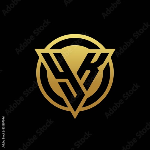 YK logo monogram with triangle shape and circle rounded isolated on gold colors Free Download YK logo monogram with triangle shape and circle rounded isolated on gold colors - GFXLoad