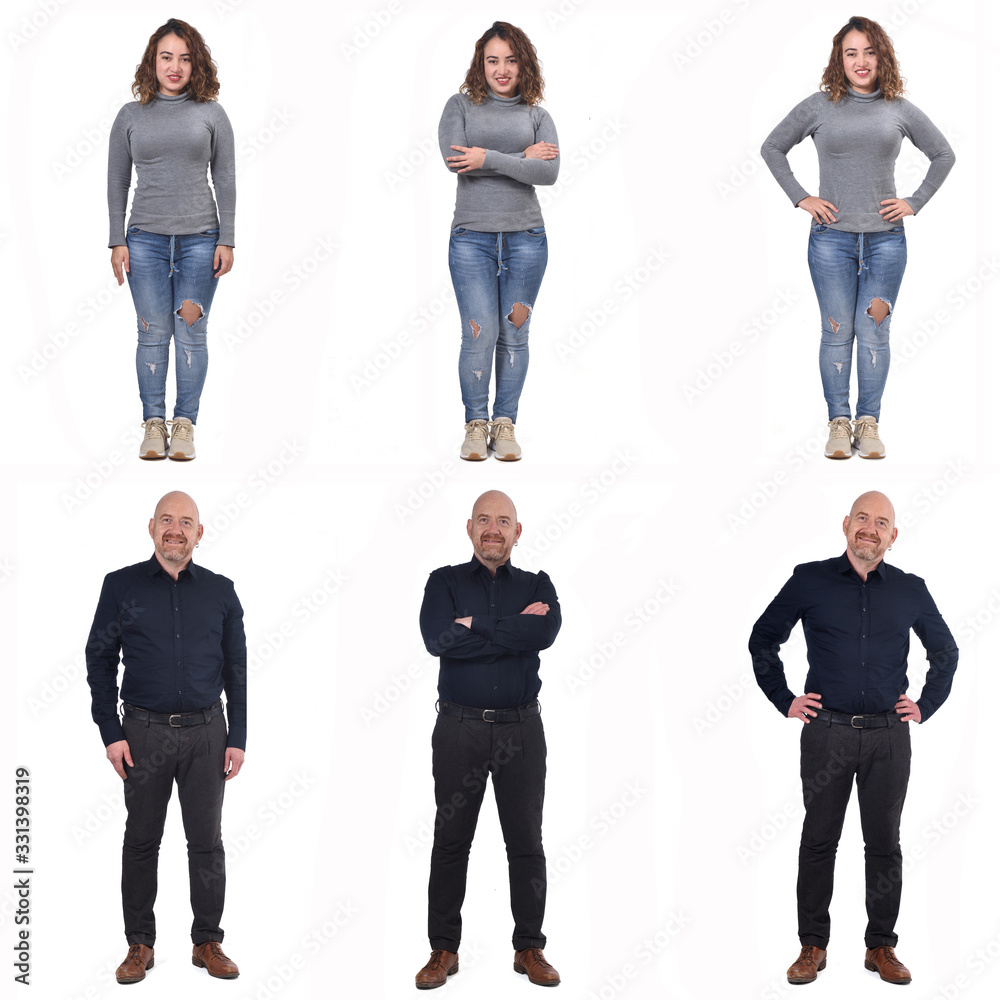 Obraz premium couple standing on white background