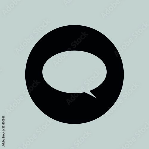 Vector bubble icon of a conversation. Talk concept.