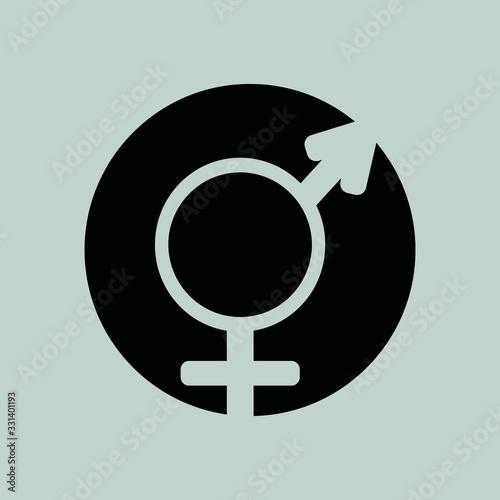 Vector icon representing man and woman together.