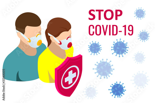 Pandemic Chinese coronavirus COVID-19. Coronavirus outbreak, coronaviruses influenza as dangerous flu strain cases as a pandemic medical health risk, virus attacks the respiratory tract