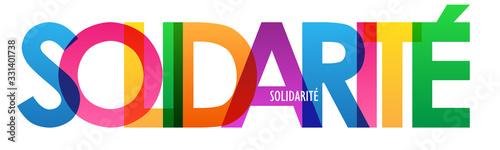 Bannière typographique vecteur SOLIDARITE